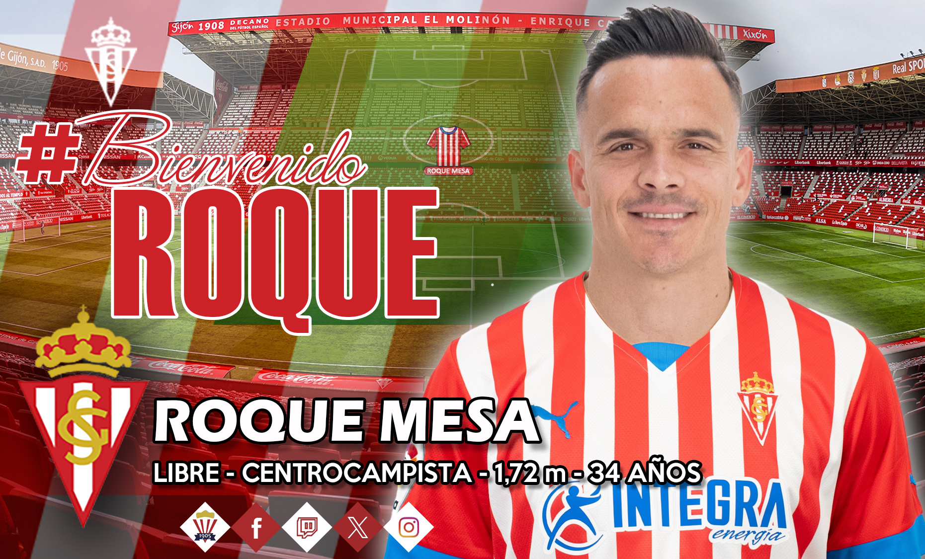 Oficial: Roque Mesa es el último fichaje del Sporting 